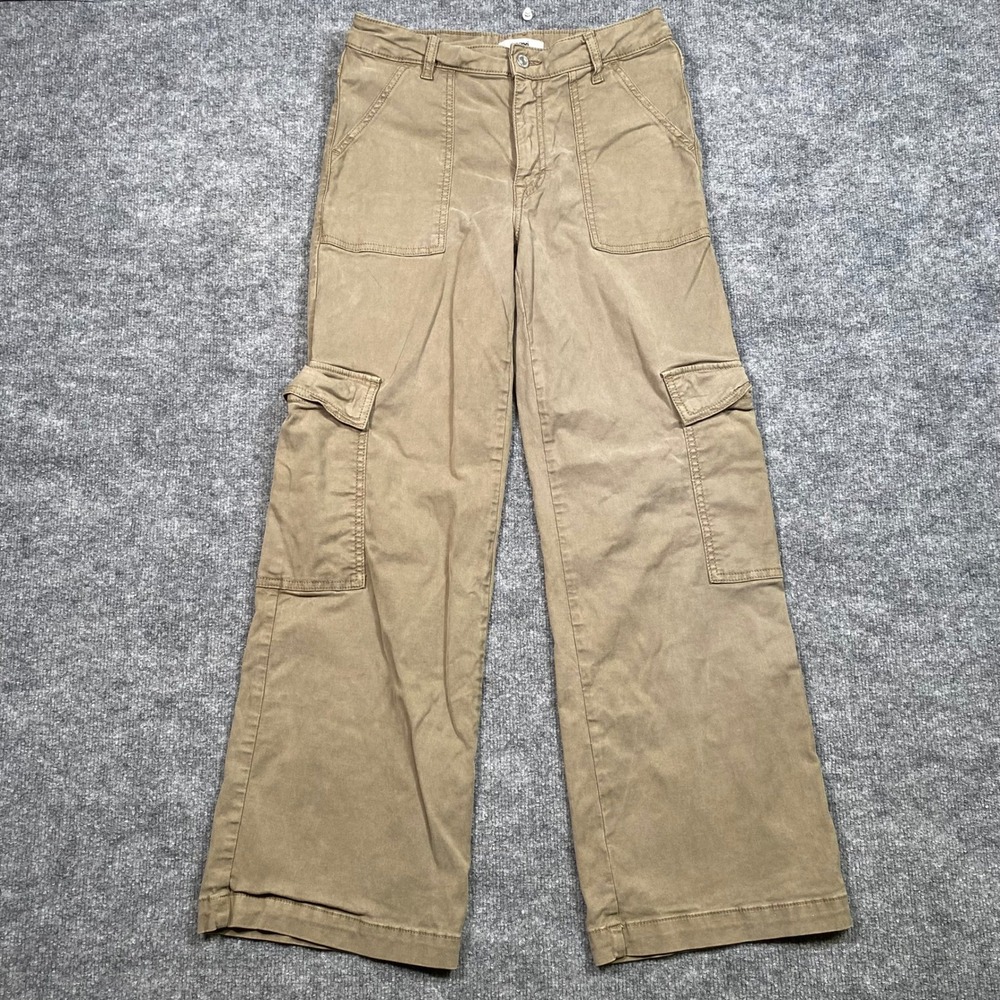 Mavi Alva High-Rise Straight Cargo Pants Khaki Tan Women 27/30 M1010450-84874‎